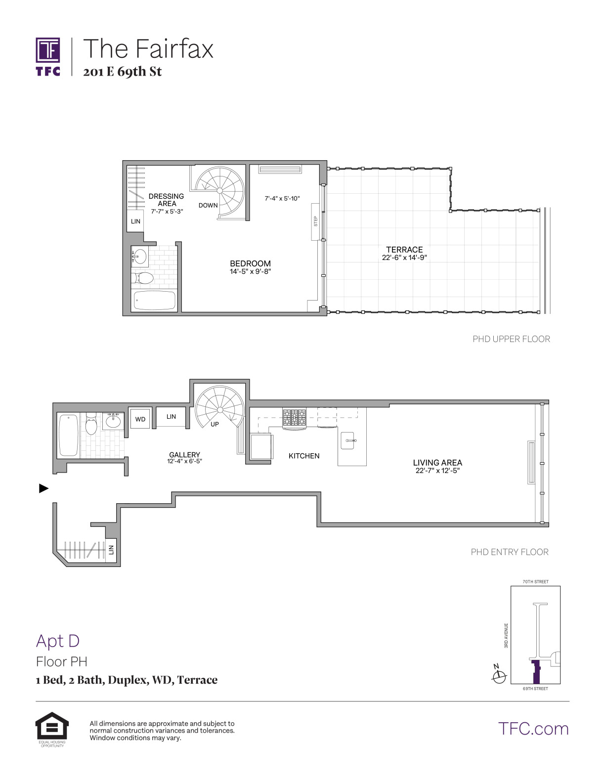 1 Bed apartment at 201 East 69th Street, Unit PHD, Upper East Side, photo 1 of 4