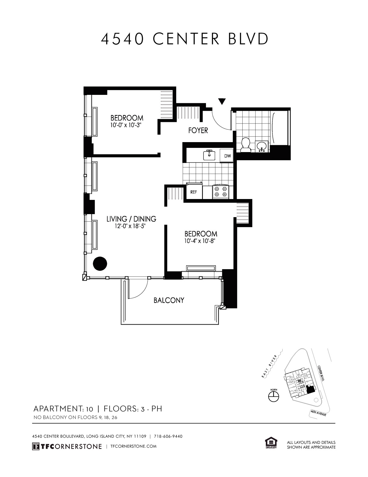 2 Bed apartment at 4540 Center Boulevard, Unit 2410, Long Island City, photo 1 of 4