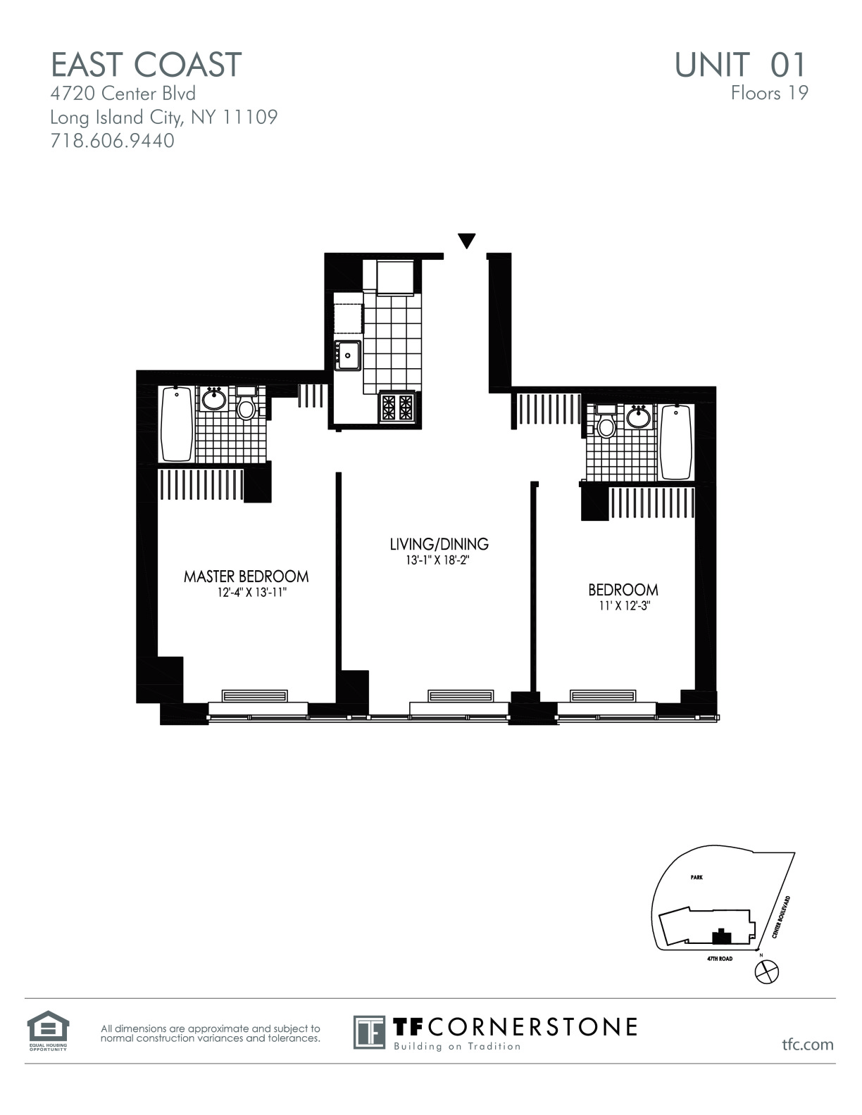 2 Bed apartment at 4720 Center Boulevard, Unit 1901, Long Island City, photo 1 of 5