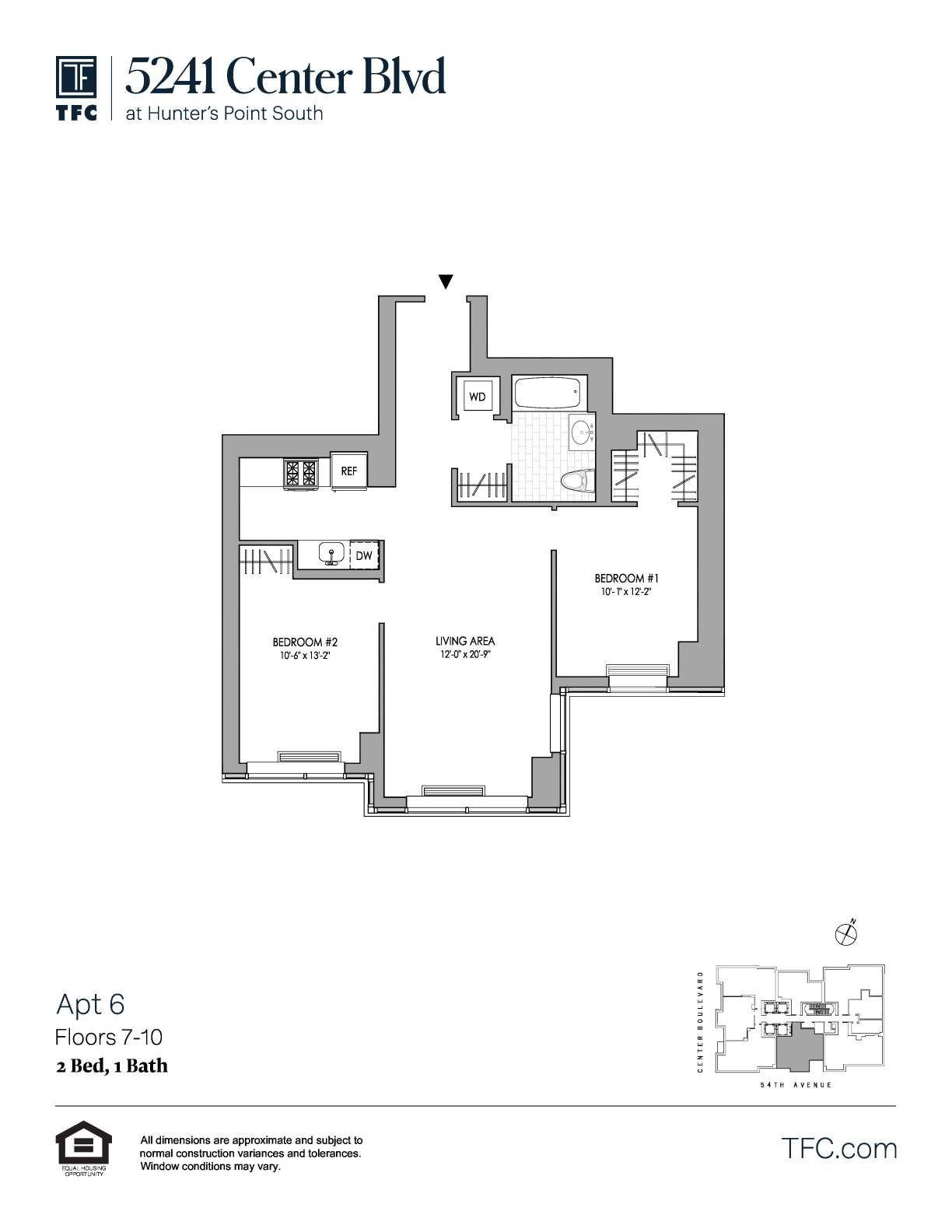 2 Bed apartment at 5241 Center BOULEVARD, Unit 1006, Long Island City, photo 1 of 2